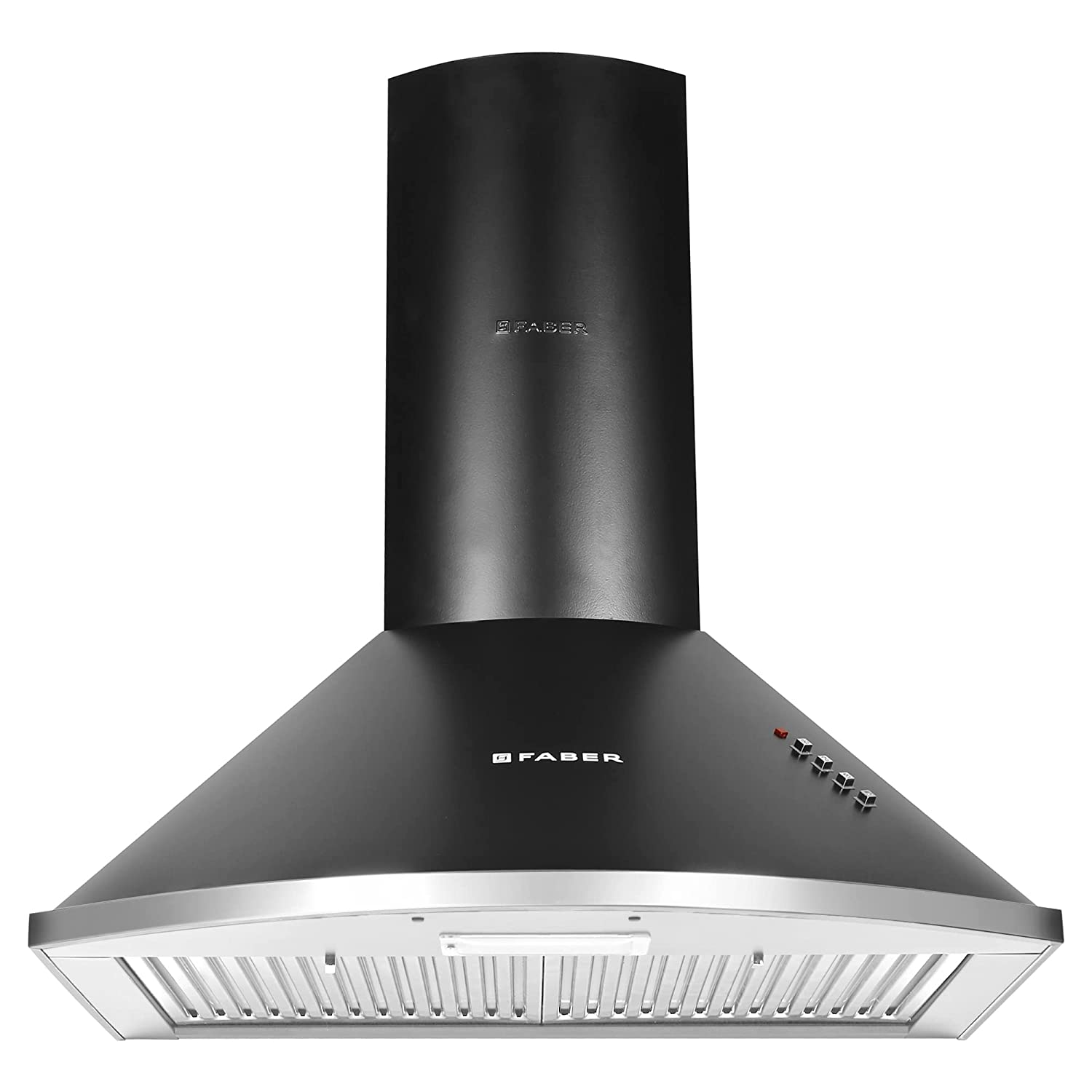 Faber 60 Cm 1000 M³/Hr Pyramid Kitchen Chimney || Lifetime Warranty On Motor|| Motor- 240 Watt (Hood Class Pro Pb Bk Ltw 60, Baffle Filters,Black)