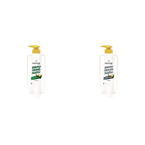 Pantene Advanced Hair Fall Solution Silky Smooth Care Shampoo, 650 Ml & Pantene Advanced Hair Care Solution Lively Clean Shampoo, 650 Ml