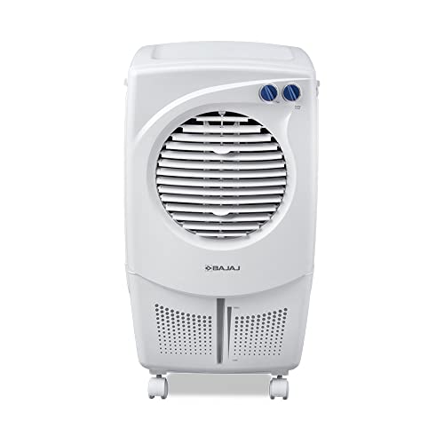 Bajaj PMH 25 DLX 24L Personal Air Cooler for home with DuraMarine Pump (2-Yr Warranty by Bajaj) Anti-Bacterial Hexacool Master, TurboFan Technology, 3-SpeedControl, Portable AC, White Cooler for Room