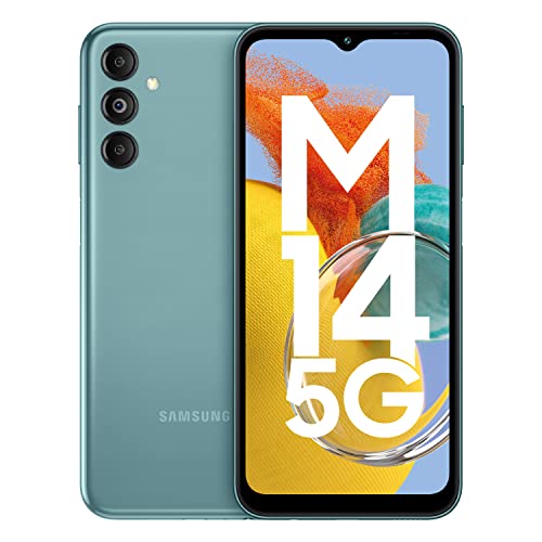 Samsung Galaxy M14 5G (Berry Blue, 6GB, 128GB Storage) | 50MP Triple Cam | 6000 mAh Battery | 5nm Octa-Core Processor | 12GB RAM with RAM Plus | Android 13 | Without Charger