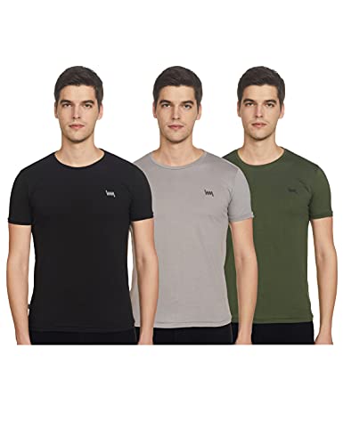 LAWMAN PG3 Men’s Slim Fit T Shirt (Law TEE CT-3-4F HSSLMFT OLVGRBLK_Multicolor_S)