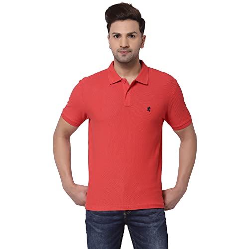 Red Tape Men’s Solid Regular Polo (RHP0599_Red S)