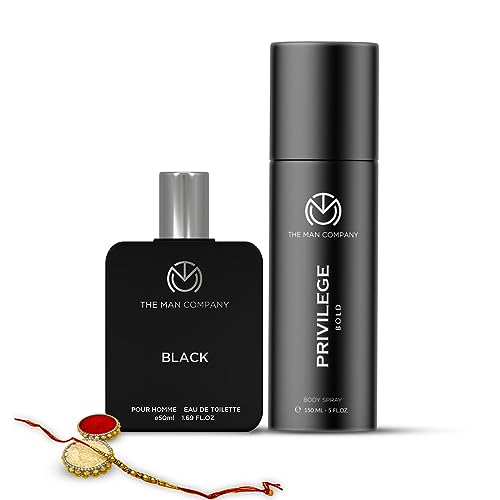 The Man Company Black & Bold Perfume Duo | Premium Long Lasting Fragrance for Him | Gift for Birthday, Anniversary