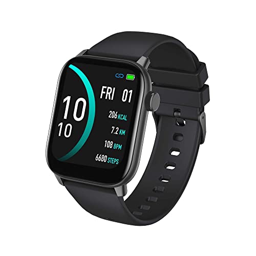 Gionee Stylfit Gsw5 Pro Smartwatch With 1.69 (4.29 Cm) Full Touch Display,Spo2 & 24/7 Heart Rate Monitoring, 100+ Watch Faces, Ip68, Sports & Sleep Tracking(Matte Black)