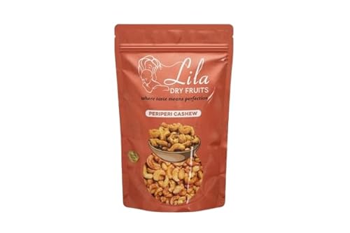 Lila Dry Fruits 100% Roasted Whole Cashews | Peri Peri Cashew | Premium Kaju Nuts | Nutritious & Delicious | Gluten Free | Source Of Minerals & Vitamins | Dry Fruits 1000 Gm