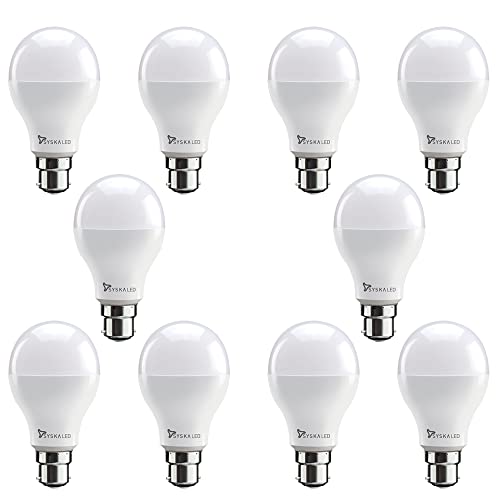 Syska 7-Watts B22 Led Cool Day Light Bulb, Pack Of 10