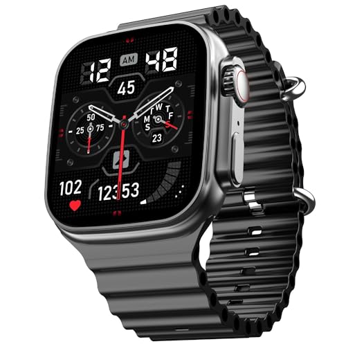 Fire-Boltt Gladiator 1.96″ Biggest Display Smart Watch With Bluetooth Calling, Voice Assistant &123 Sports Modes, 8 Unique Ui Interactions, Spo2, 24/7 Heart Rate Tracking (Black)