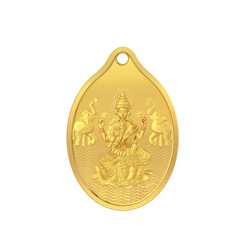 Malabar Gold & Diamonds 24K (999) 2 Gms Yellow Gold Laxmi Coin Cum Pendant