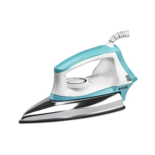 Polycab Gemini Star 1000 Watts Dry Iron (White – Light Blue)