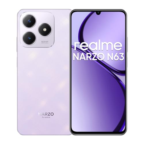 Realme Narzo N63 (Leather Blue, 4Gb Ram+64Gb Storage) 45W Fast Charge | 5000Mah Durable Battery | 7.74Mm Ultra Slim | 50Mp Ai Camera | Ai Boost