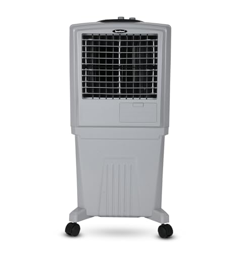 Symphony HiFlo 40 Personal Air Cooler For Home with Powerful Blower, Honeycomb Pads, i-Pure Technology and Low Power Consumption (40L, Light Grey)