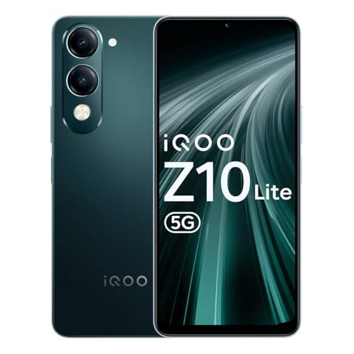 Iqoo Z10 Lite 5G (Cyber Green, 6Gb Ram, 128Gb Storage) | 6000 Mah Battery | Dimensity 6300 5G Processor With 433K+* Antutu Score | Ip64 Rated & Military Grade Shock-Resistance*