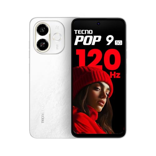 Tecno Pop 9 5G Aurora Cloud, 4Gb+64Gb| Segment’S 1St 48Mp Sony Ai Camera| Segment’S 1St With Nfc | D6300 Processor |4+ Year Lag Free Fluency |5000 Mah Battery |Dual Speaker |Without Charger
