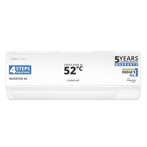 Voltas 183V Vectra Caw 1.5 Ton 3 Star Inverter Split Ac|4-In-1 Adjustable Mode|Energy Efficient|High Ambient Cooling-Cools Even At 52°C|Anti Dust Filter With Anti-Microbial Coating|Copper Coil| White