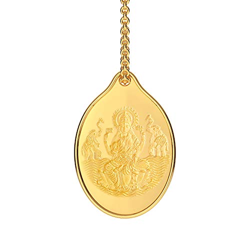 Joyalukkas 24K (999) Purity Gold Coin Pendent | Yellow Color | Lakshmi Design (2Gram).