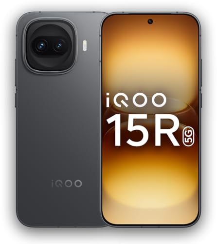 Iqoo 15R (Dark Knight, 12Gb Ram, 256Gb Storage) | Snapdragon® 8 Gen 5 Processor | India’S Slimmest Smartphone In 7600Mah Battery* | Segment’S Most Stable 144Fps Gaming*