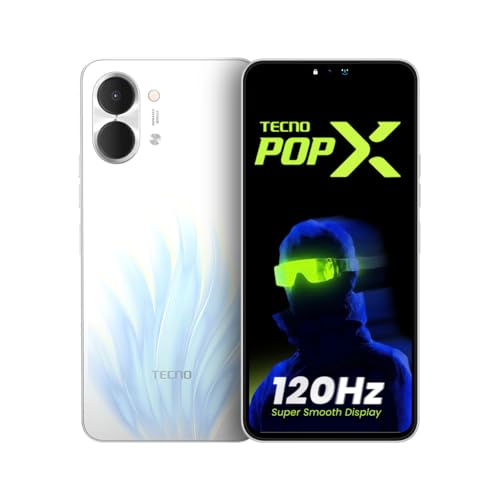 Pop X (Flare White, 4Gb+64Gb) | 120Hz 6.74″ Smooth Display| Ip64 Protection & Drop Resistant | No Network Communication* | Ai Active Noise Cancellation | Ai Song Identification |Ai Flash Snap| 5000Mah