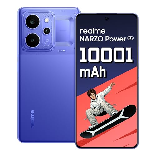 Realme Narzo Power 5G (Titan Blue,8Gb+128Gb) | 10001Mah Power: Stay Unstoppable | 144Hz Curved+ Amoled Display | Revolutionary Dual-Chip System | 50Mp Sony Ois Camera