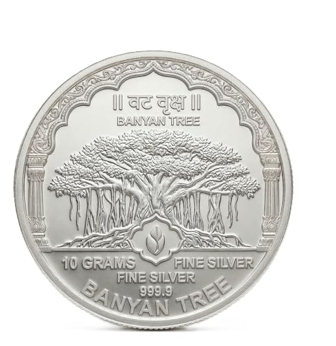 Silver Coin 10 Gram With Laxmi Ganesh Design, For Gifting