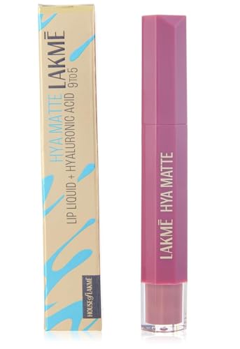 Lakme 9To5 Hya Matte, Pro Pink Medium Liquid Lipstick, For Soft And Supple Lips, With Hyaluronic Acid & Vitamin E, Matte Finish, Smudge-Proof, Long-Lasting, For Women, 5.3 Ml,