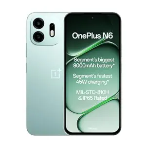 OnePlus N6 | 4GB+128GB | Midnight Green | Segment’s Biggest 8000mAh Battery | Segment’s Fastest 45W Charging | 60-Month Smoothness | Smooth 120Hz Display | 50MP Camera | Military-Grade Durability