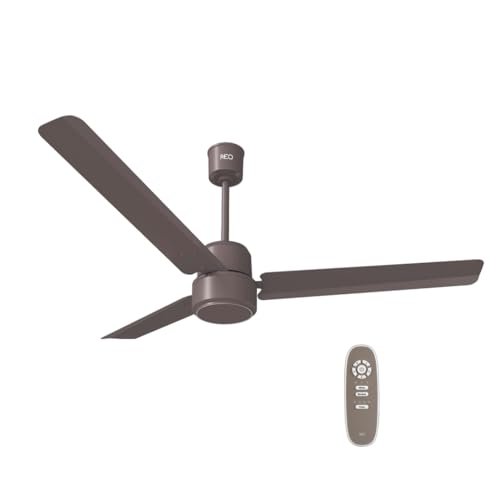 Havells Reo Bldc 1200Mm 5 Star Rated Ceiling Fan| Air Flow: 220 Cmm| Speed: 350 Rpm|Watt: 33W| Reverse Rotation Mode| Timer Setting| 2 Year Door Step Warranty By Manufacturer (Unnovate, Cocoa Brown)