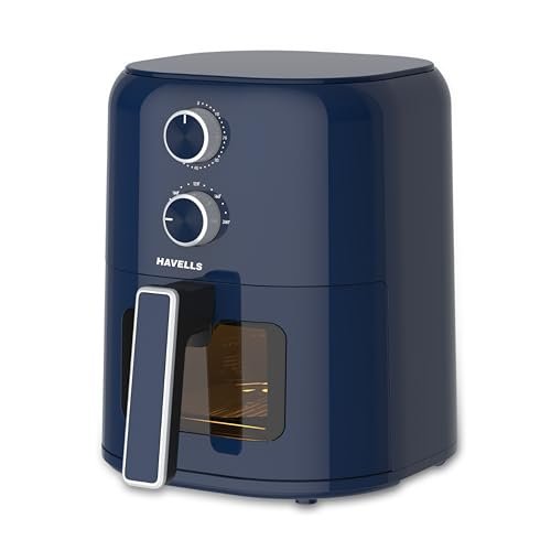 Havells Prolife Crystal Digital Air Fryer 5.5L, 1500W|D 8 Pre-Sets| Aerocrisp Technology With 85% Less Oil Cooking| Dehydrator Mode| Auto-Shutoff|See-Through Window| 2Yr Door Step Warranty By Havells