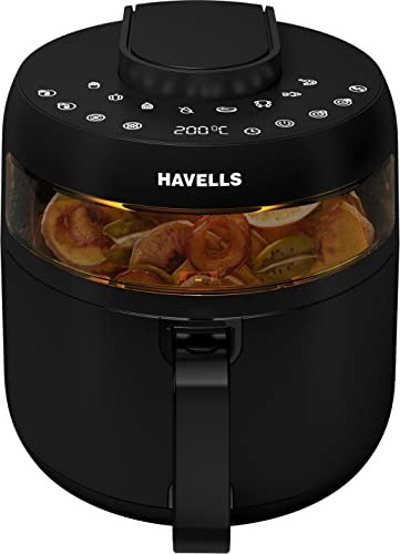 Havells Geoslim Gas Stove |4 Heavy Duty Forged Brass Burner|6 Mm Toughened Glass|Premium Valves|Removable Drip Tray|Soft Touch Knobs|5 Year Warranty On Burners, Glass & Valves By Havells (Black)