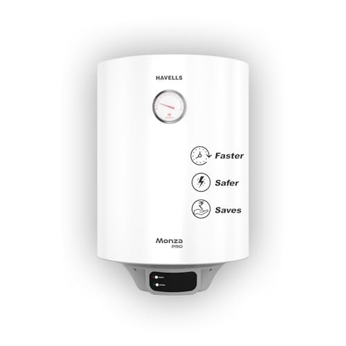 Havells Monza Pro 10L Storage Water Heater(Geyser)|Faster Heating|Safer To Use|Saves Electricity|Engineered For Hard Water|Endurashield Coated Anti Rust Tank|Whirlflow Technology|High Rise Suitable
