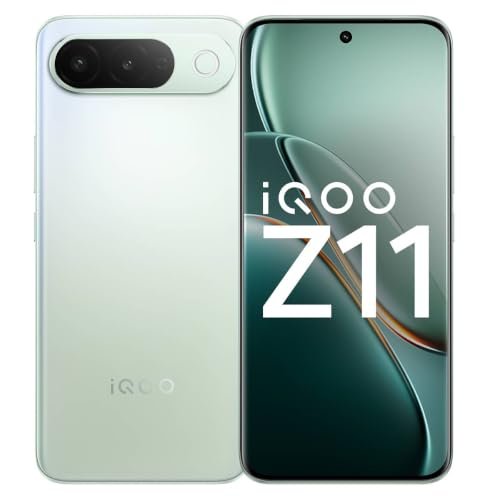 Iqoo Z11 5G (Aurora Green, 8Gb Ram, 256Gb Storage) | India’S 1St Mediatek Dimensity 7500 Turbo Processor* | 3D Curved Display- Brightest Display In The Segment* | Ai Captions- Record & Recap*