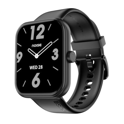 Noise Colorfit Pulse Air Square Dial Smartwatch With Bt Calling, 1.85″ Tft Display, Lightweight 45G Design, Heart Rate & Step Tracking, Multi-Sport Modes, Find My Phone, Water Resistant (Jet Black)